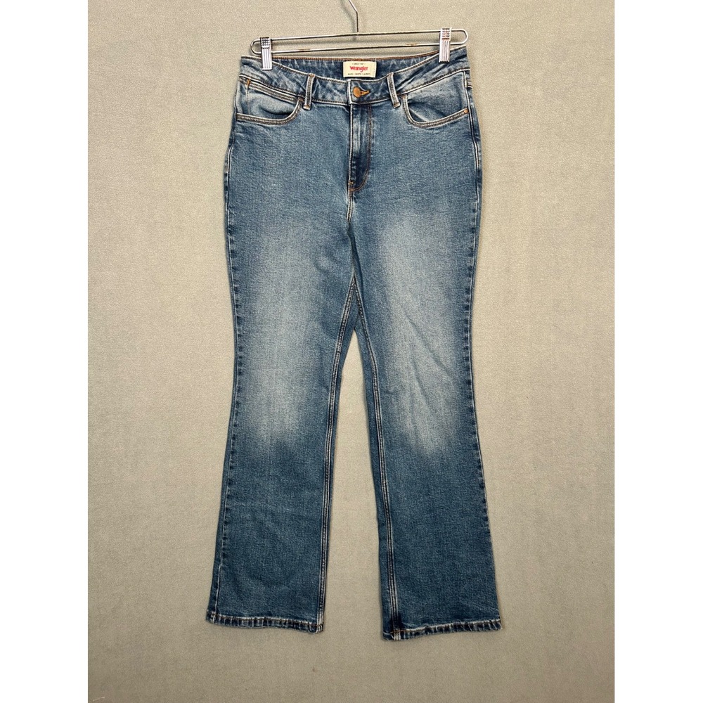 Wrangler Womens High Rise Bootcut Jeans Medium Wash Denim Blue Size 31x27.5